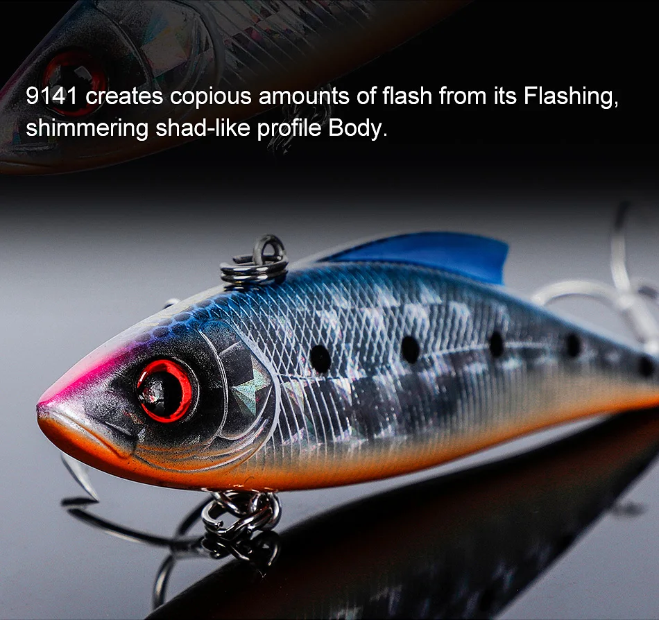 NOEBY 3pcs VIB Vibration Lure 90mm 33g Rattling Sinking Hard Bait Pike Bass Zander Freshwater Saltwater Fishing
