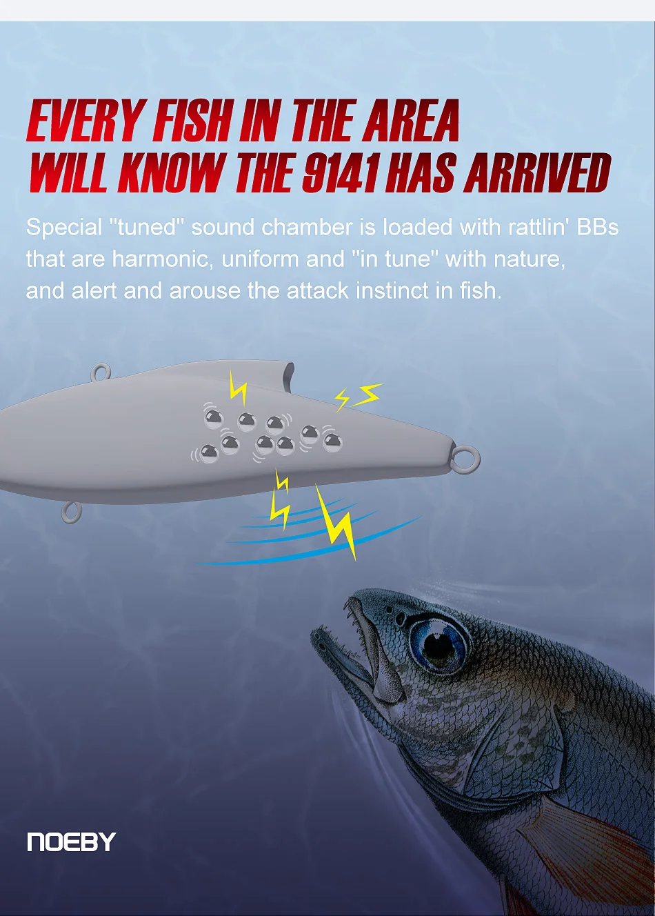 NOEBY 3pcs VIB Vibration Lure 90mm 33g Rattling Sinking Hard Bait Pike Bass Zander Freshwater Saltwater Fishing
