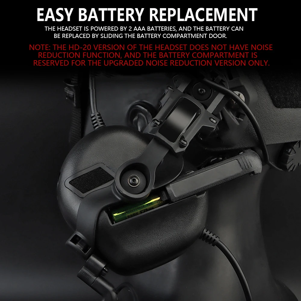 GEN 5 Tactical Headset Militar Hunting Shooting Noise Cancelling Headphones for FAST Helmet OPS Wendy Sport Arc Headset
