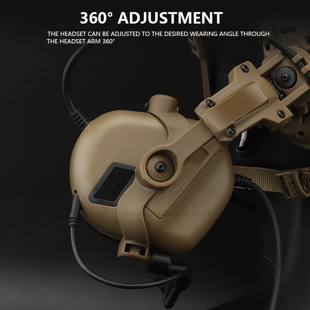 GEN 5 Tactical Headset Militar Hunting Shooting Noise Cancelling Headphones for FAST Helmet OPS Wendy Sport Arc Headset
