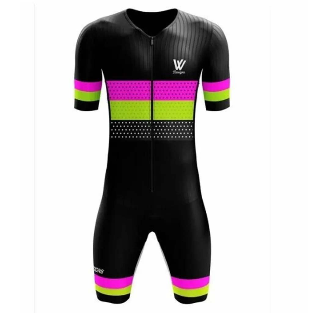 Vvsportsdesigns Mans Triathlon Suit Cycling Jersey Jumpsuit Short Sleeve Suit Roupa De Ciclismo Masculino Speedsuit One-Piece