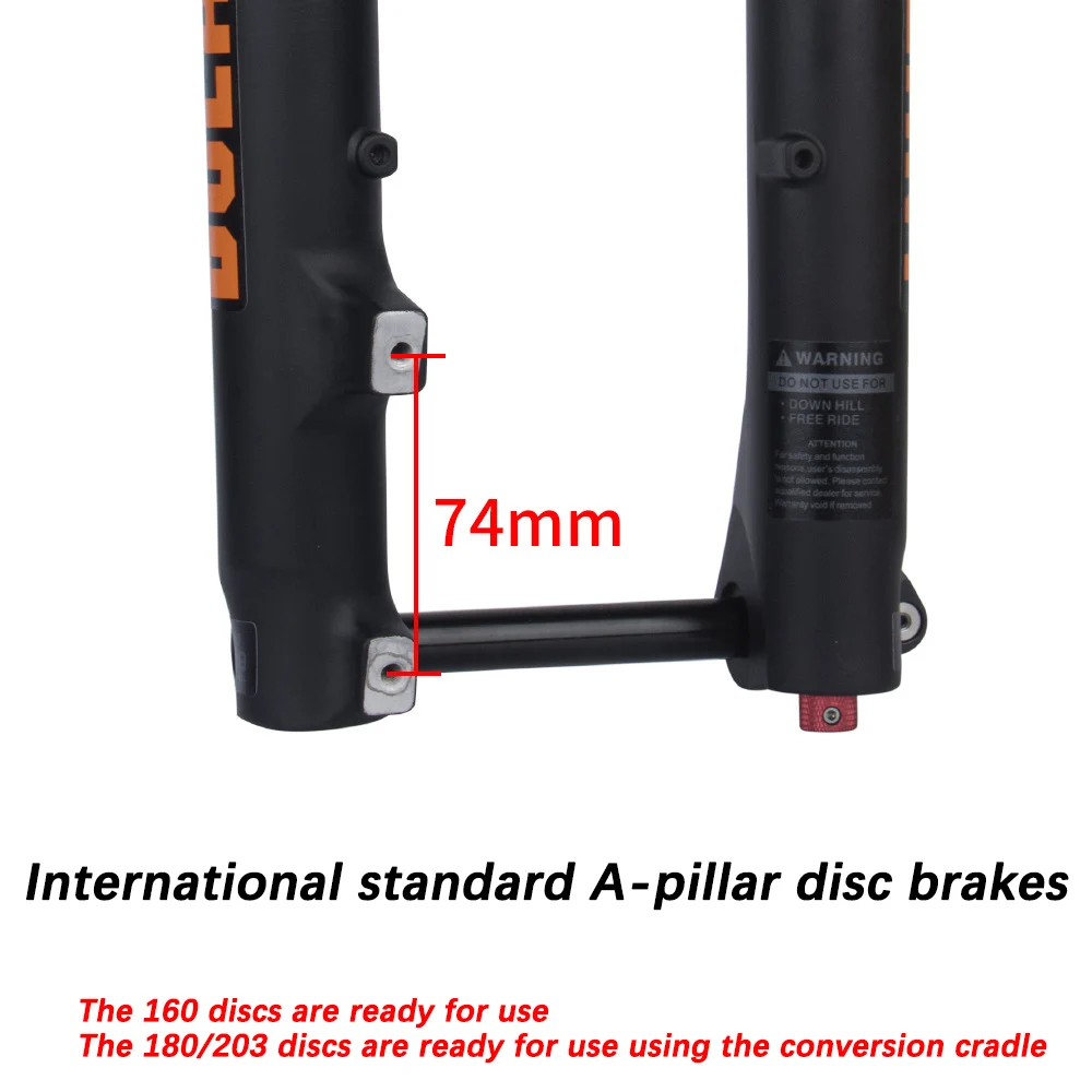 BOLANY Dual-Shoulder Air Fork 27.5/29" MTB 180mm Travel 34mm Stanchion 15*110mm BOOST Thru-Axle A-Post Disc Brake XC/AM/DH