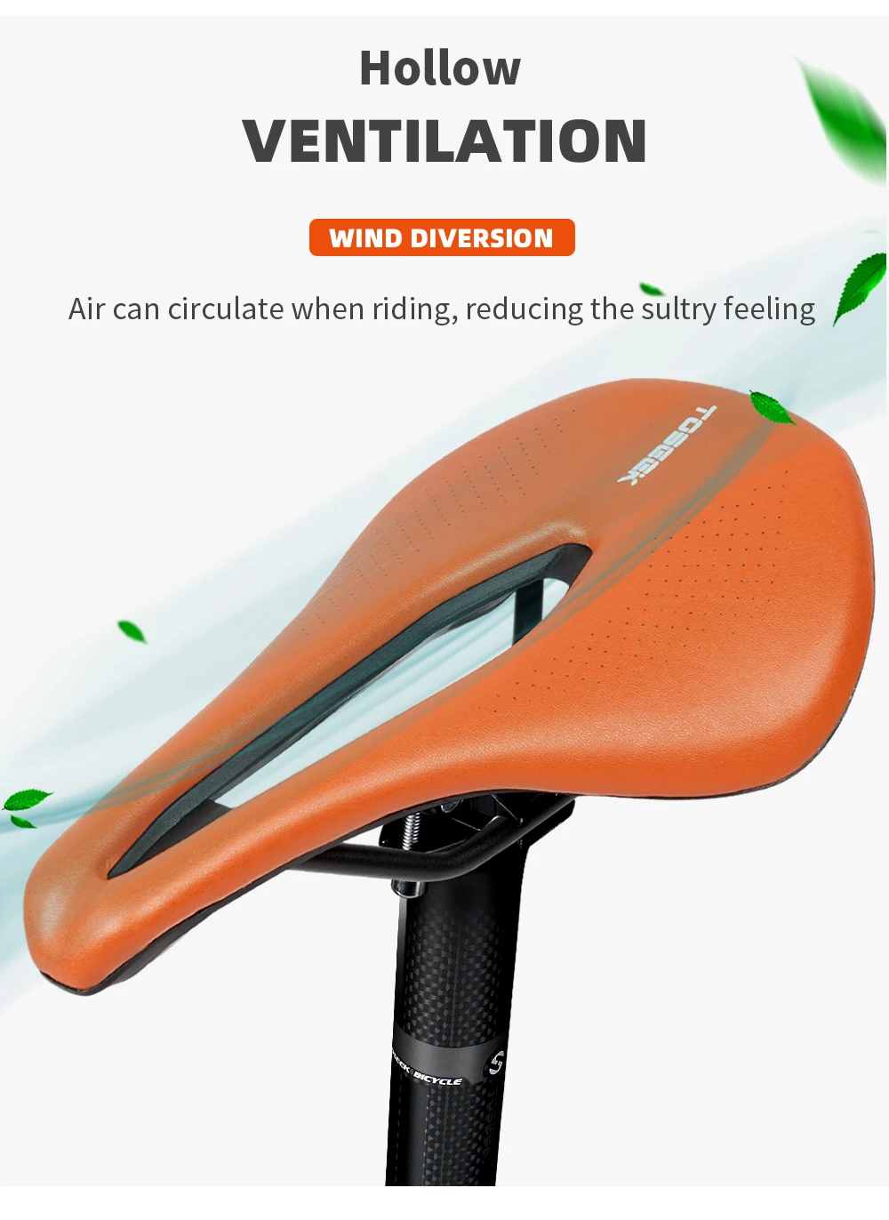 TOSEEK EVA Ultralight Breathable Comfortable Seat Cushion Bike Racing Saddle Bicycle Seat MTB Road Bike Saddle Parts Components