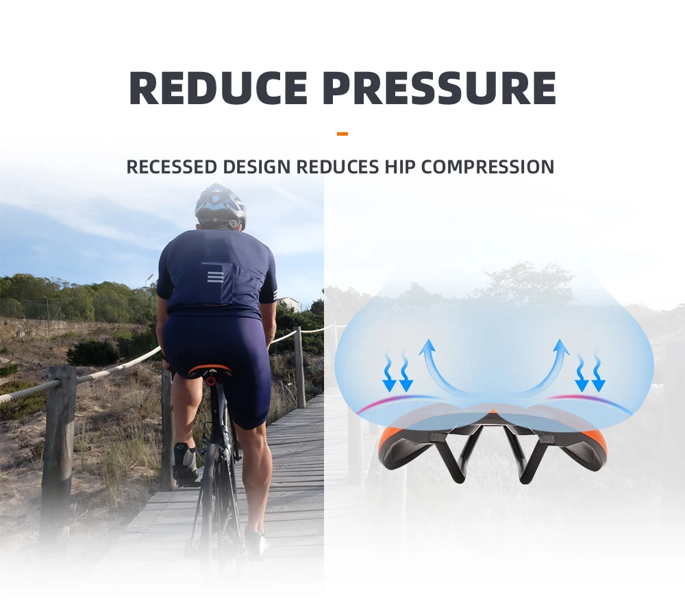 TOSEEK EVA Ultralight Breathable Comfortable Seat Cushion Bike Racing Saddle Bicycle Seat MTB Road Bike Saddle Parts Components