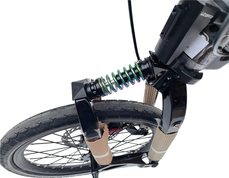 Litepro For Birdy Folding Bike Front Fork Shocks Adjustable Damping Shock Absorber Damping Spring Titanium Alloy Axis Ultraligh