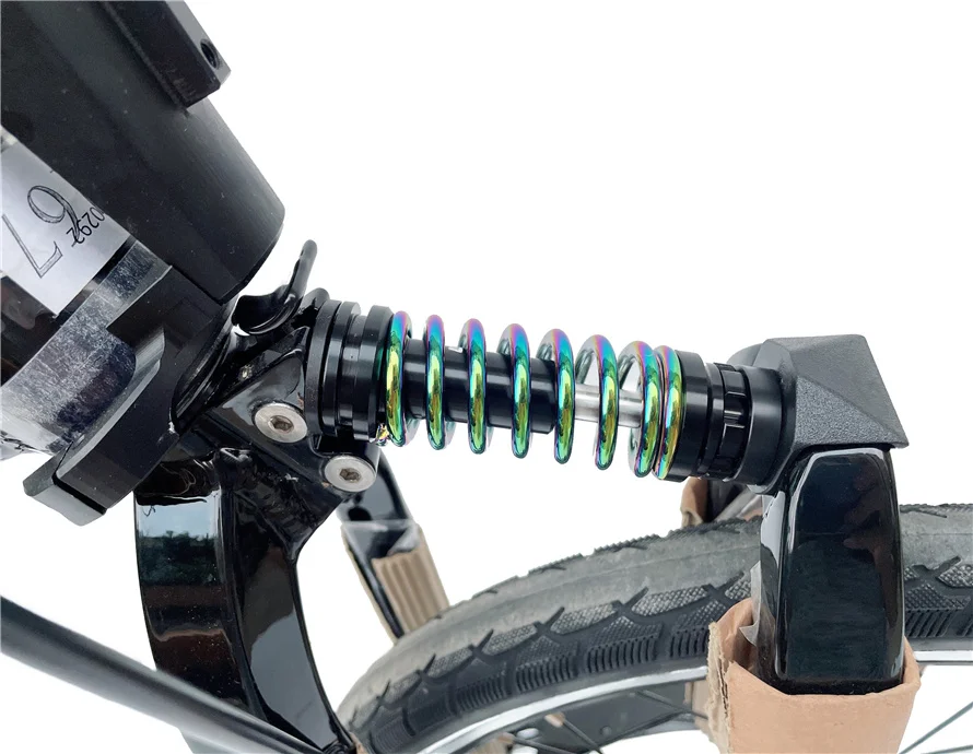 Litepro For Birdy Folding Bike Front Fork Shocks Adjustable Damping Shock Absorber Damping Spring Titanium Alloy Axis Ultraligh