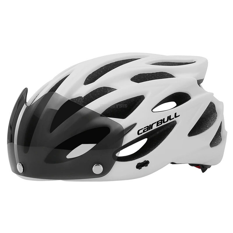 Ultralight Cycling Safety Helmet Outdoor Motorcycle Bicycle Taillight Helmet Removable Lens Visor Mountain Road Bike Helmet
