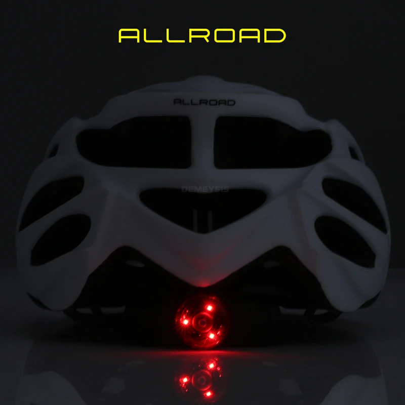 Ultralight Cycling Safety Helmet Outdoor Motorcycle Bicycle Taillight Helmet Removable Lens Visor Mountain Road Bike Helmet