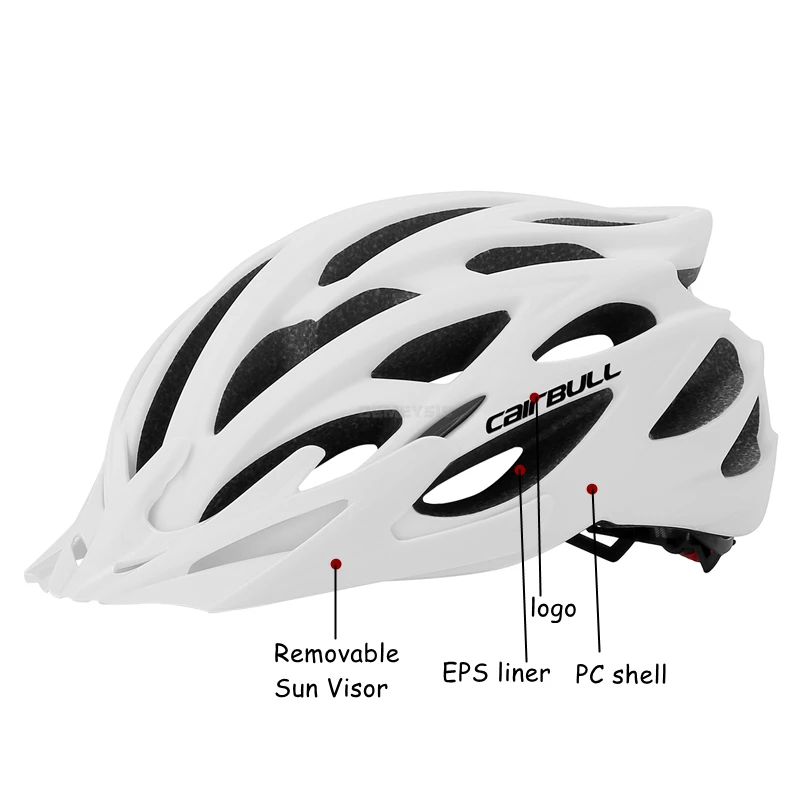 Ultralight Cycling Safety Helmet Outdoor Motorcycle Bicycle Taillight Helmet Removable Lens Visor Mountain Road Bike Helmet