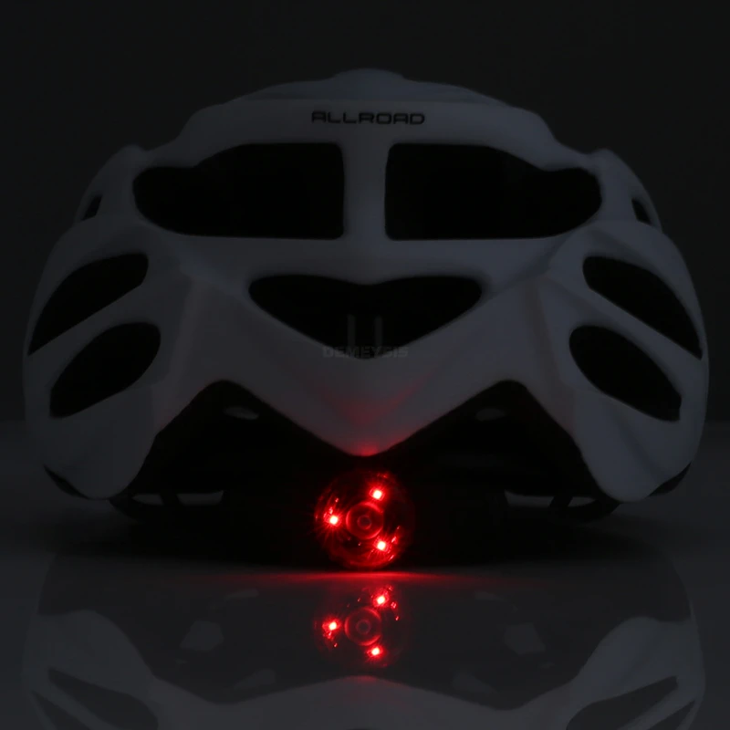 Ultralight Cycling Safety Helmet Outdoor Motorcycle Bicycle Taillight Helmet Removable Lens Visor Mountain Road Bike Helmet