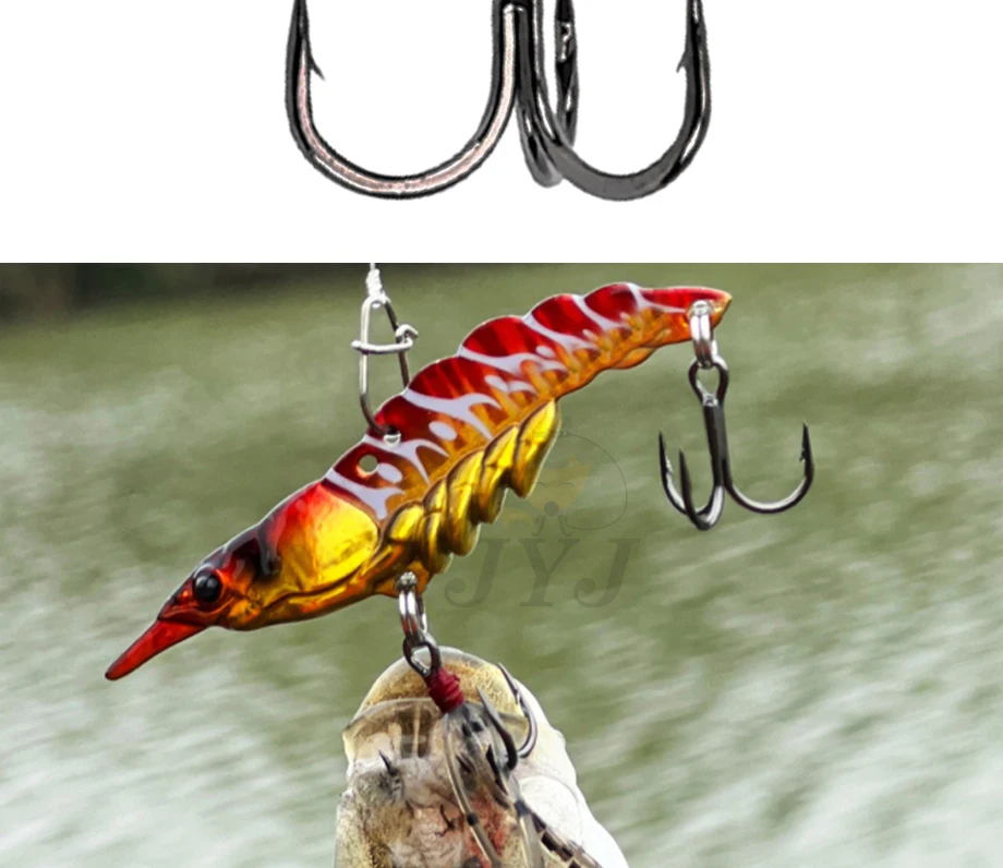 1pc 5g/7g/11g/14g Long throw Shrimp Lures Metal VIB Sinking Wobbler Hooks for Pike Walleye Bass with Accessories Tackle