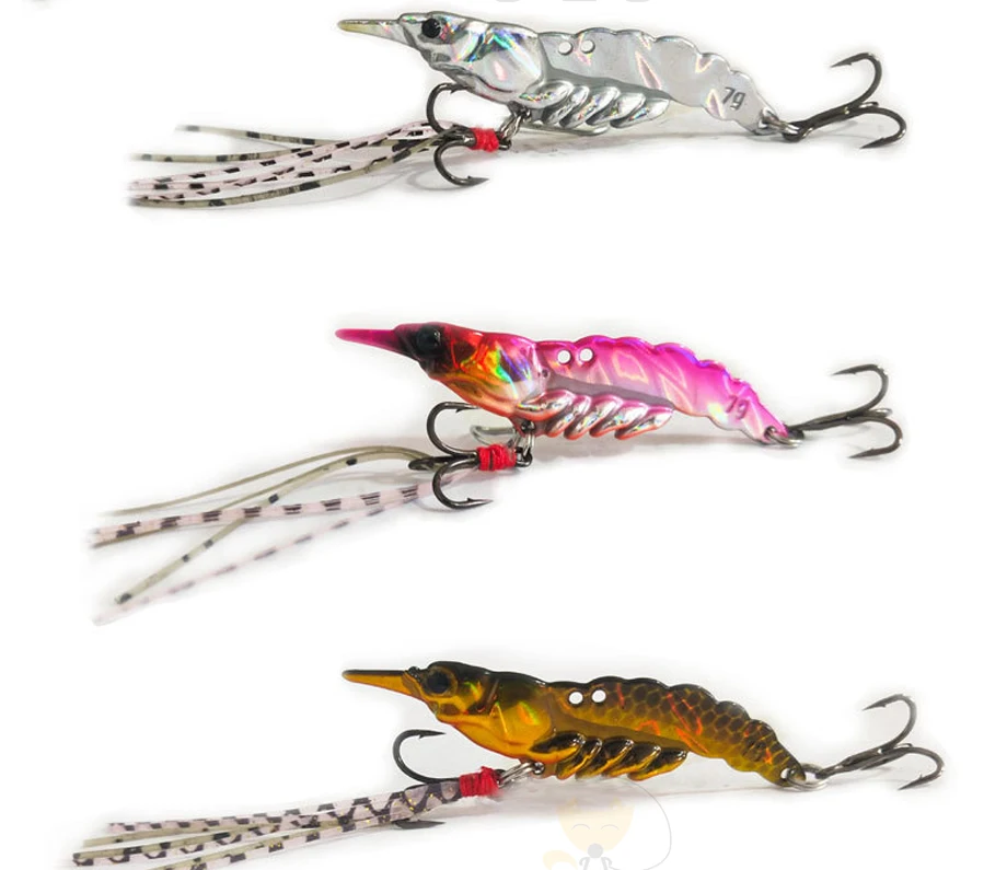 1pc 5g/7g/11g/14g Long throw Shrimp Lures Metal VIB Sinking Wobbler Hooks for Pike Walleye Bass with Accessories Tackle