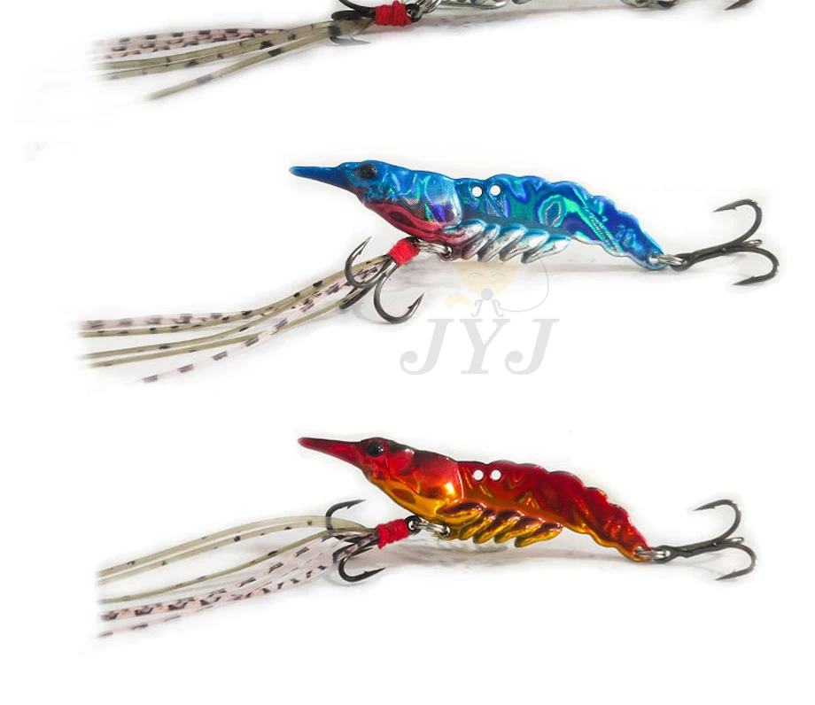 1pc 5g/7g/11g/14g Long throw Shrimp Lures Metal VIB Sinking Wobbler Hooks for Pike Walleye Bass with Accessories Tackle