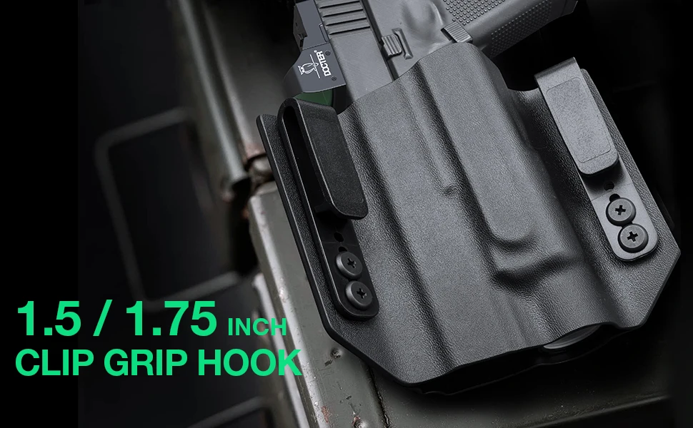 Fit: G17/G19/G44 (GEN 1-5)&G23/G32 (Gen 3-4),with Streamlight TLR1/TLR1S/TLR1 HL,OWB Kydex Holster,Tactical Right hand