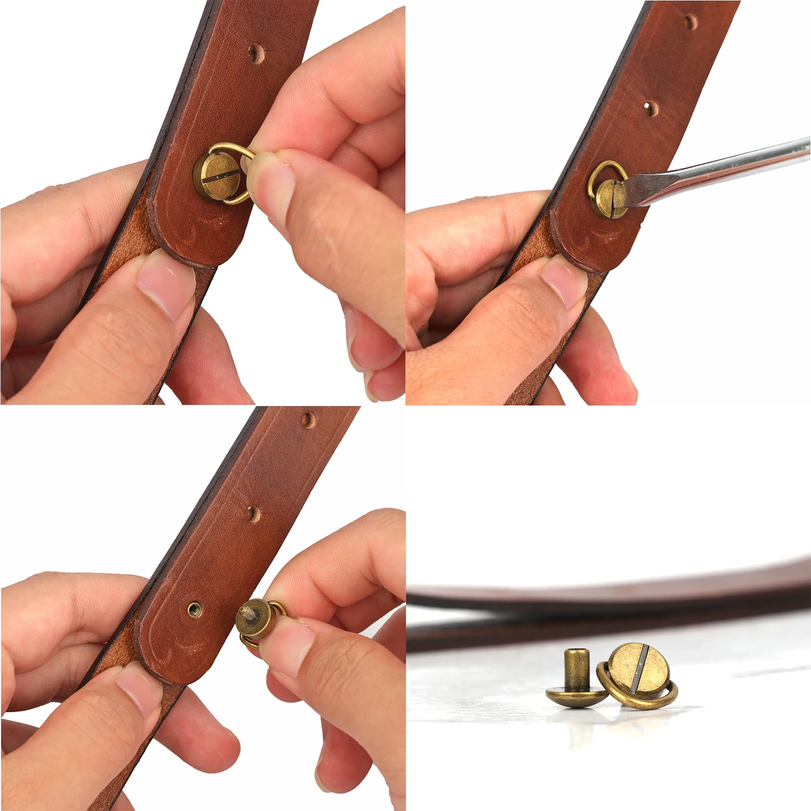 Tourbon Vintage Leather Ammo Holder Rifle Sling Adjustable Gun Shoulder Strap Cartridge Holder with Swivels Hunting Accessories