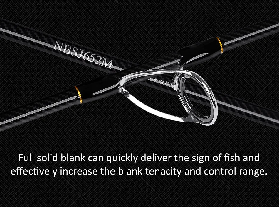 Noeby Full Solid Slow Jigging Fishing Rod 1.83m 1.96m M ML High Sensitivity Spinning Baitcast 2 Section Saltwater Fishing Rods
