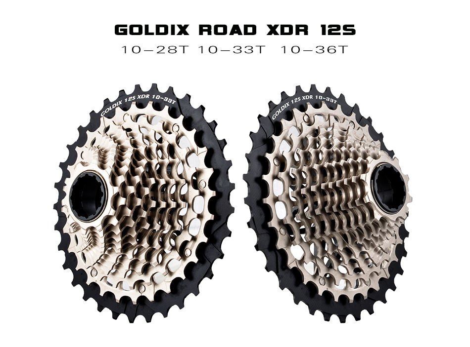 GOLDIX 12s road xdr cassette 10-28T 10-33T 10-36t k7 steel cnc lightweight gear for electronic shifting r9270 r8170 red