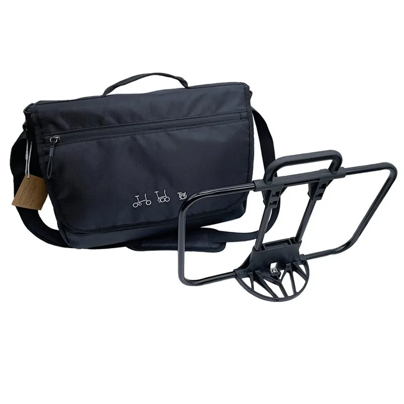 Folding Bike Bags & Panniers Use For Brompton Birdy BYA412 Front Storage Bag handbag sbag With Rainproof Cover Aluminum Mount