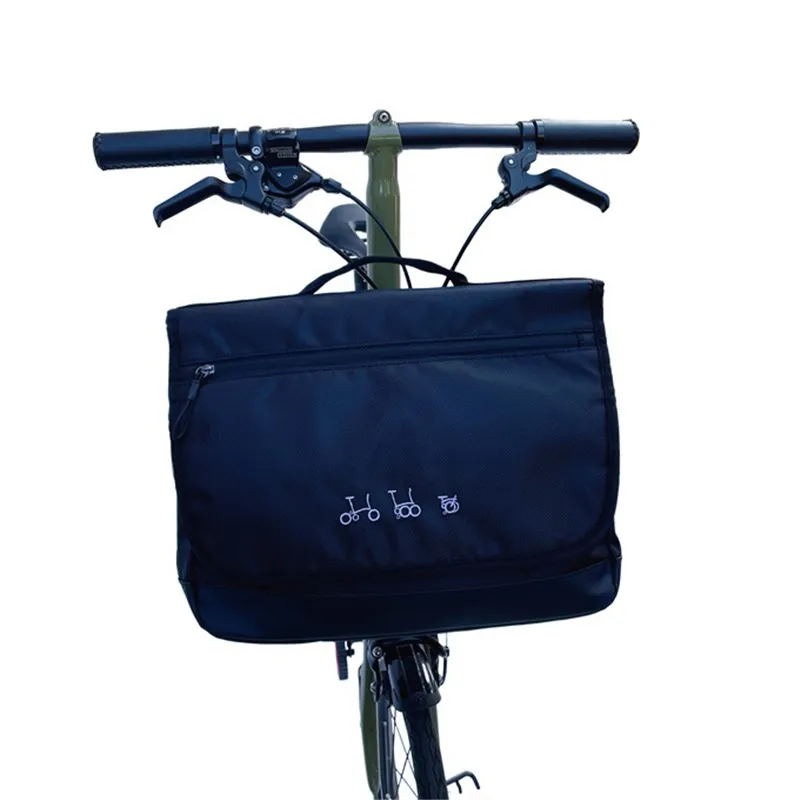 Folding Bike Bags & Panniers Use For Brompton Birdy BYA412 Front Storage Bag handbag sbag With Rainproof Cover Aluminum Mount
