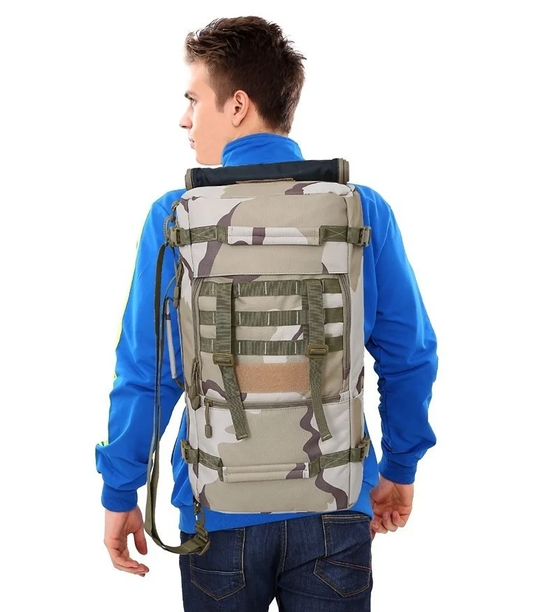 50L Tactical Military Backpack Male Outdoor Army 3p Trekking Rucksack Travel Hiking Men Camping Hunting Backpack Molle Assault