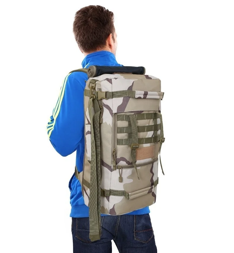 50L Tactical Military Backpack Male Outdoor Army 3p Trekking Rucksack Travel Hiking Men Camping Hunting Backpack Molle Assault