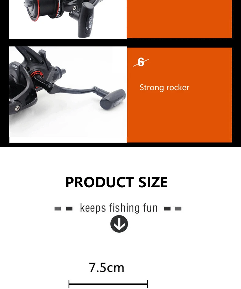 2024 New 12+1BB NFR 9000+8000 Series High Speed Carp Distant Fishing Wheel 4.6:1 Spinning Fishing Reel With Spare Metal Spool