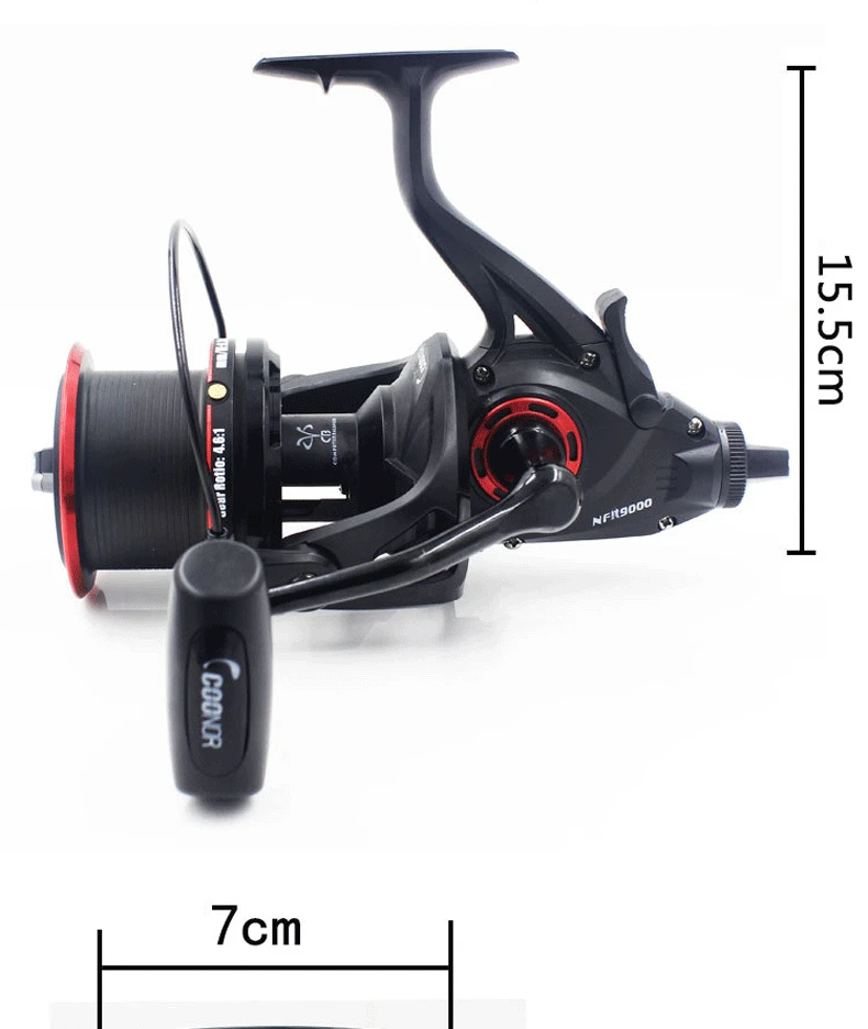 2024 New 12+1BB NFR 9000+8000 Series High Speed Carp Distant Fishing Wheel 4.6:1 Spinning Fishing Reel With Spare Metal Spool