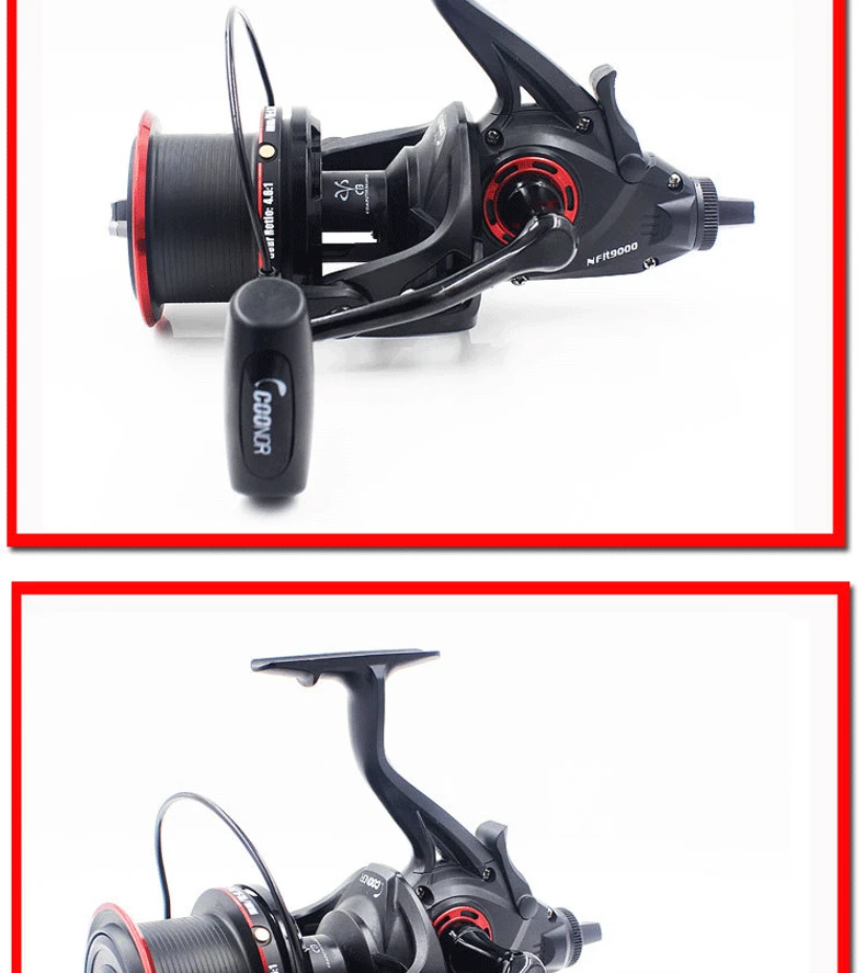2024 New 12+1BB NFR 9000+8000 Series High Speed Carp Distant Fishing Wheel 4.6:1 Spinning Fishing Reel With Spare Metal Spool