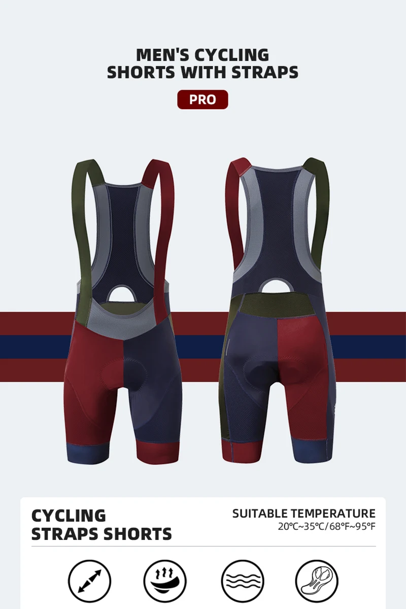 Ykywbike Cycling Bib Shorts Men Outdoor Wear Bike Cycling 6H Cycling Padded Riding Bib Tights Bicycle Bib Shorts 턱받이 반바지