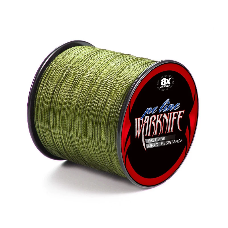 Warknife Fishing Line 1500M 8 Strands Braided Fishing Line Multifilament 6 -300LB Japan Multicolor Carp Fishing Braided PE Wire