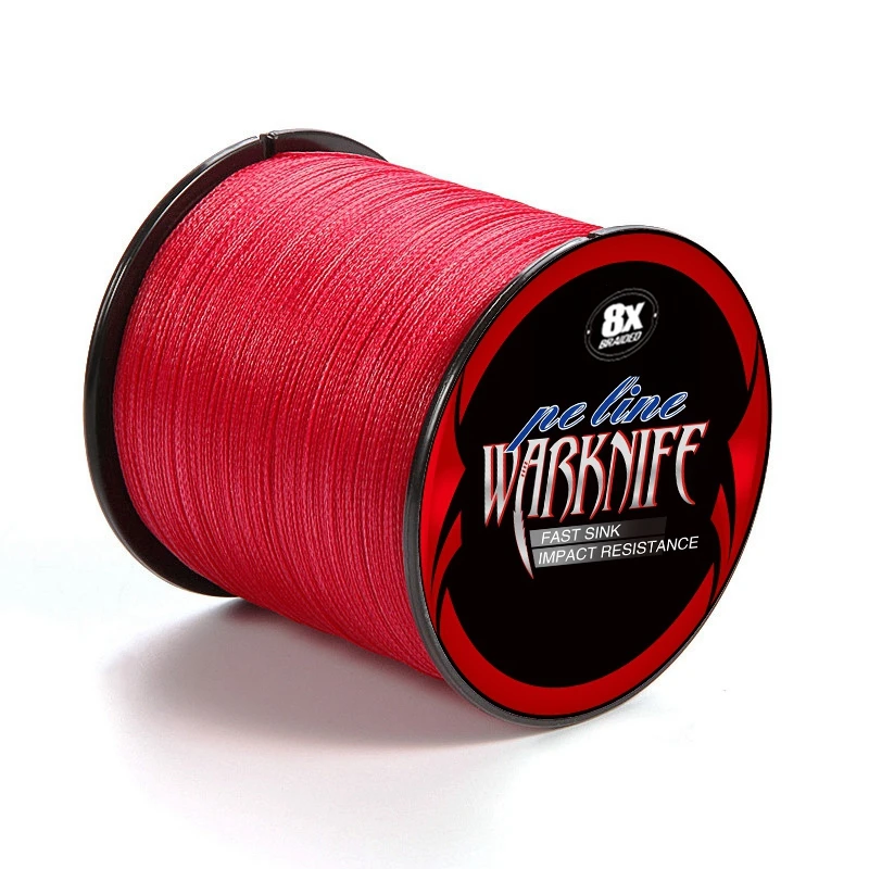 Warknife Fishing Line 1500M 8 Strands Braided Fishing Line Multifilament 6 -300LB Japan Multicolor Carp Fishing Braided PE Wire