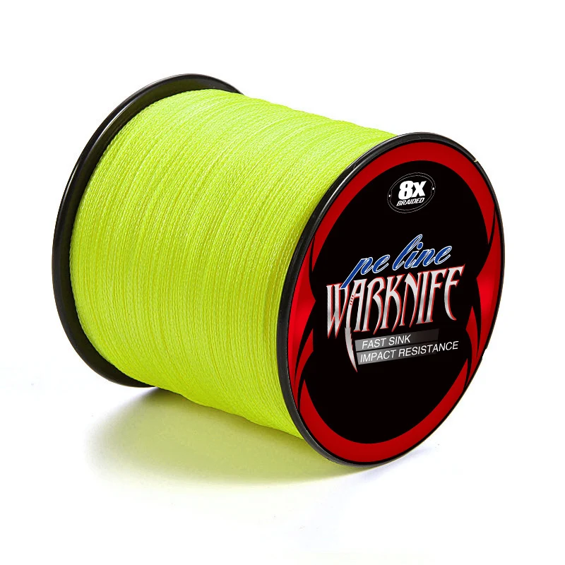 Warknife Fishing Line 1500M 8 Strands Braided Fishing Line Multifilament 6 -300LB Japan Multicolor Carp Fishing Braided PE Wire