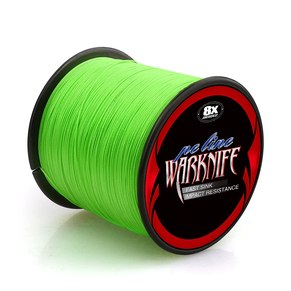 Warknife Fishing Line 1500M 8 Strands Braided Fishing Line Multifilament 6 -300LB Japan Multicolor Carp Fishing Braided PE Wire