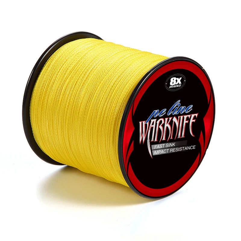 Warknife Fishing Line 1500M 8 Strands Braided Fishing Line Multifilament 6 -300LB Japan Multicolor Carp Fishing Braided PE Wire