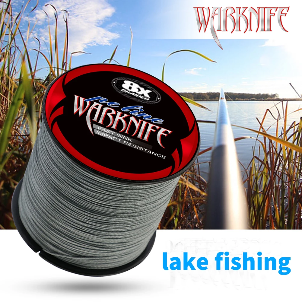 Warknife Fishing Line 1500M 8 Strands Braided Fishing Line Multifilament 6 -300LB Japan Multicolor Carp Fishing Braided PE Wire