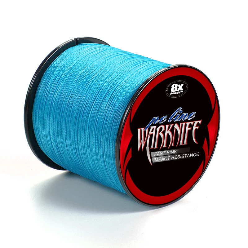 Warknife Fishing Line 1500M 8 Strands Braided Fishing Line Multifilament 6 -300LB Japan Multicolor Carp Fishing Braided PE Wire