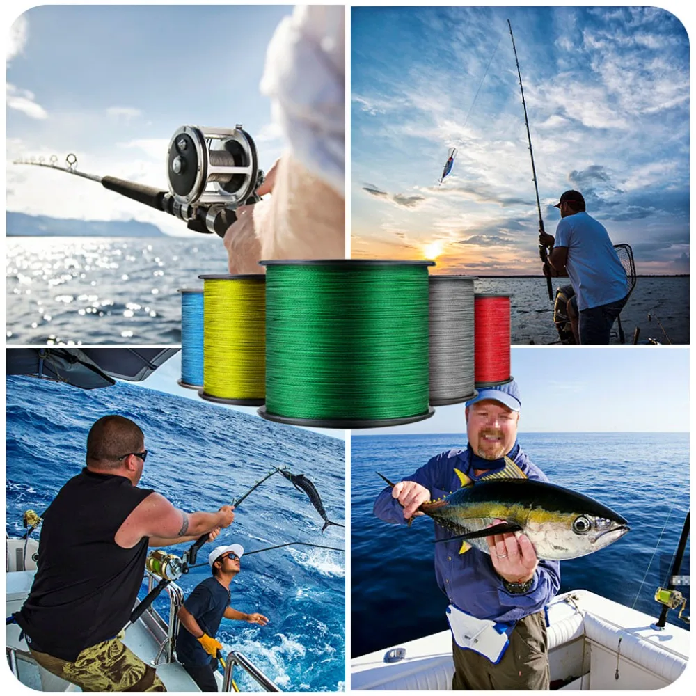 Warknife Fishing Line 1500M 8 Strands Braided Fishing Line Multifilament 6 -300LB Japan Multicolor Carp Fishing Braided PE Wire