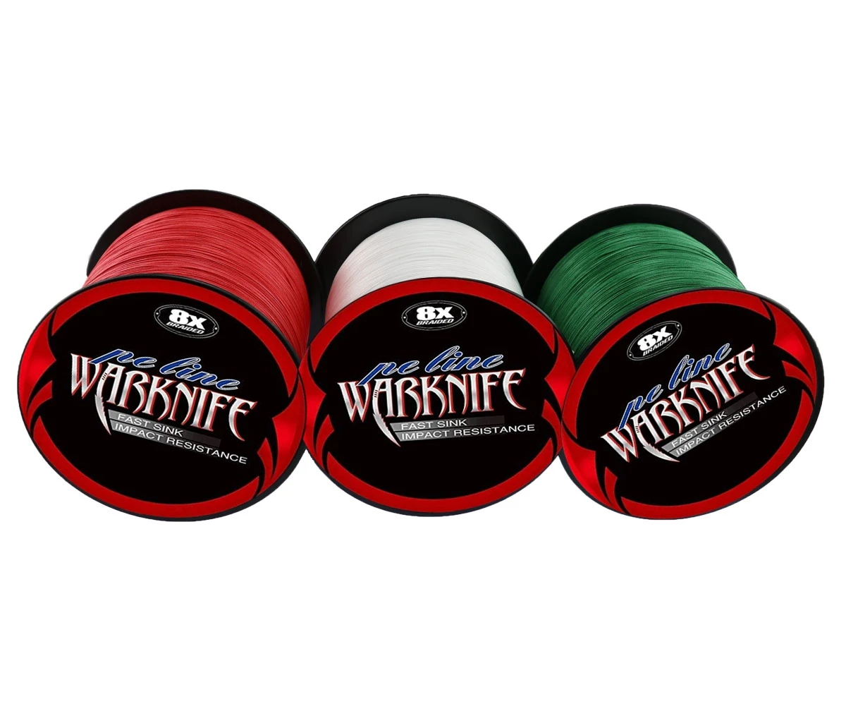 Warknife Fishing Line 1500M 8 Strands Braided Fishing Line Multifilament 6 -300LB Japan Multicolor Carp Fishing Braided PE Wire