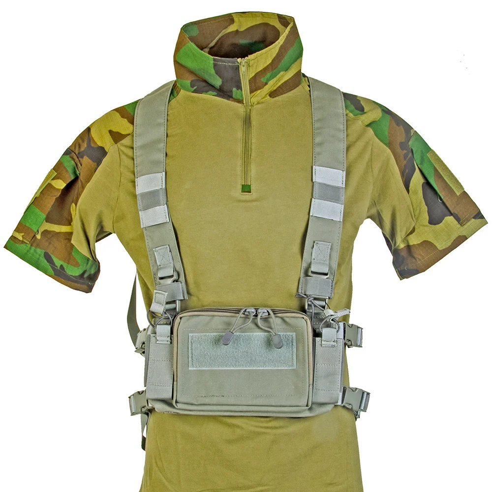 Tactifans D3 Tactical Chest Rig Vest CRM H Harness M4 5.56 Magazine Insert Flatback Integratable Hunting Accessories 500D Nylon
