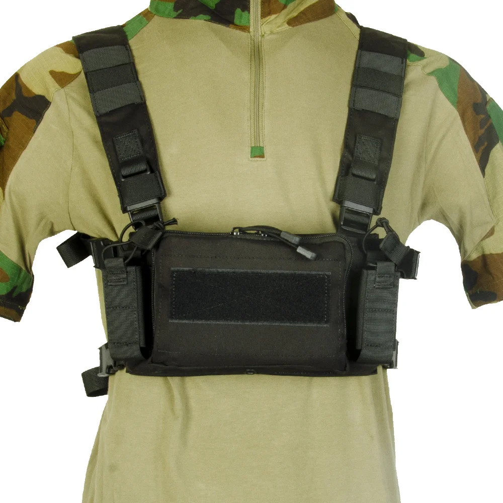 Tactifans D3 Tactical Chest Rig Vest CRM H Harness M4 5.56 Magazine Insert Flatback Integratable Hunting Accessories 500D Nylon