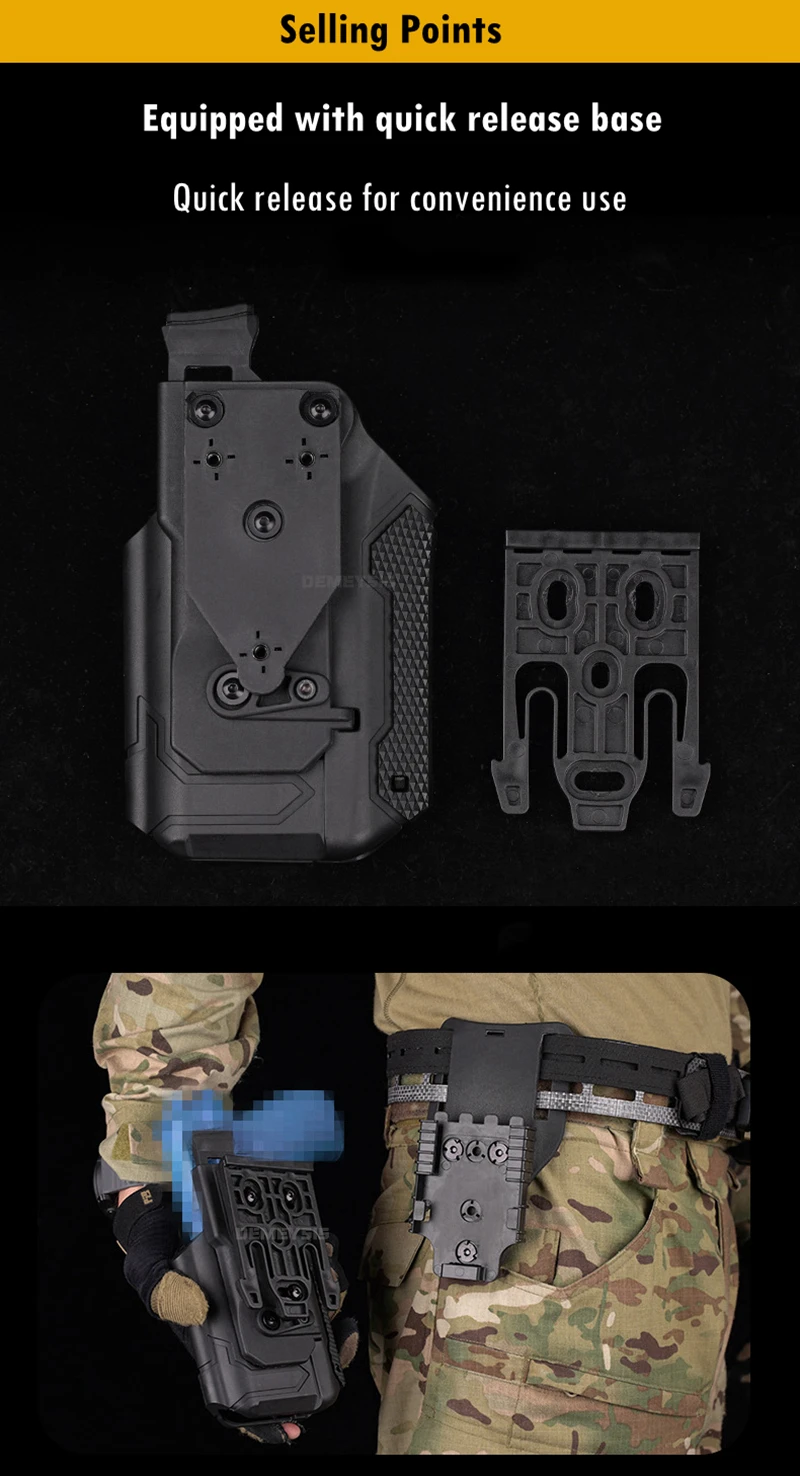 Universal Tactical Pistols Holster X300U-A Flashlight Hunting Waist Gun Carrier for SIG SAUER SPRINGFIELD SMITH WESSON FNH