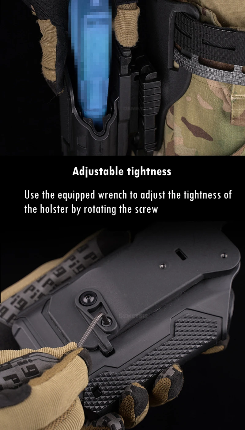 Universal Tactical Pistols Holster X300U-A Flashlight Hunting Waist Gun Carrier for SIG SAUER SPRINGFIELD SMITH WESSON FNH