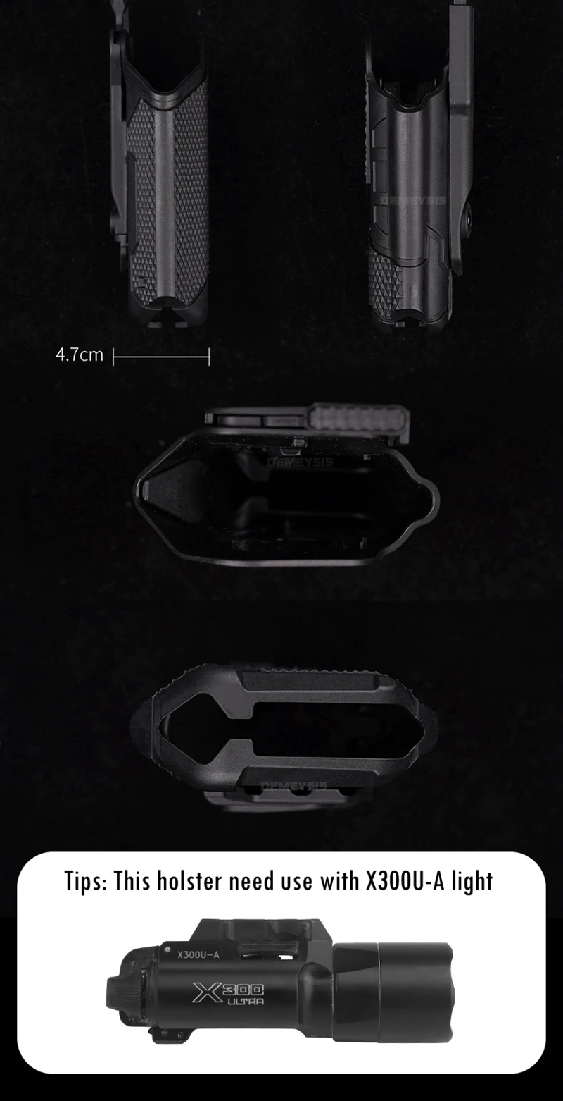 Universal Tactical Pistols Holster X300U-A Flashlight Hunting Waist Gun Carrier for SIG SAUER SPRINGFIELD SMITH WESSON FNH