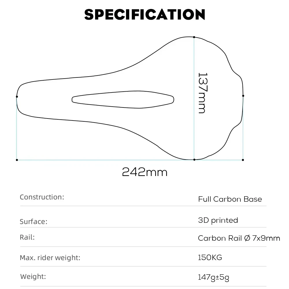 SYNCROS Bicycle Saddle Waterproof Material TPU 3D Printing Comfortable Breathable MTB Road Bike Cycling Seat Carbon Saddle