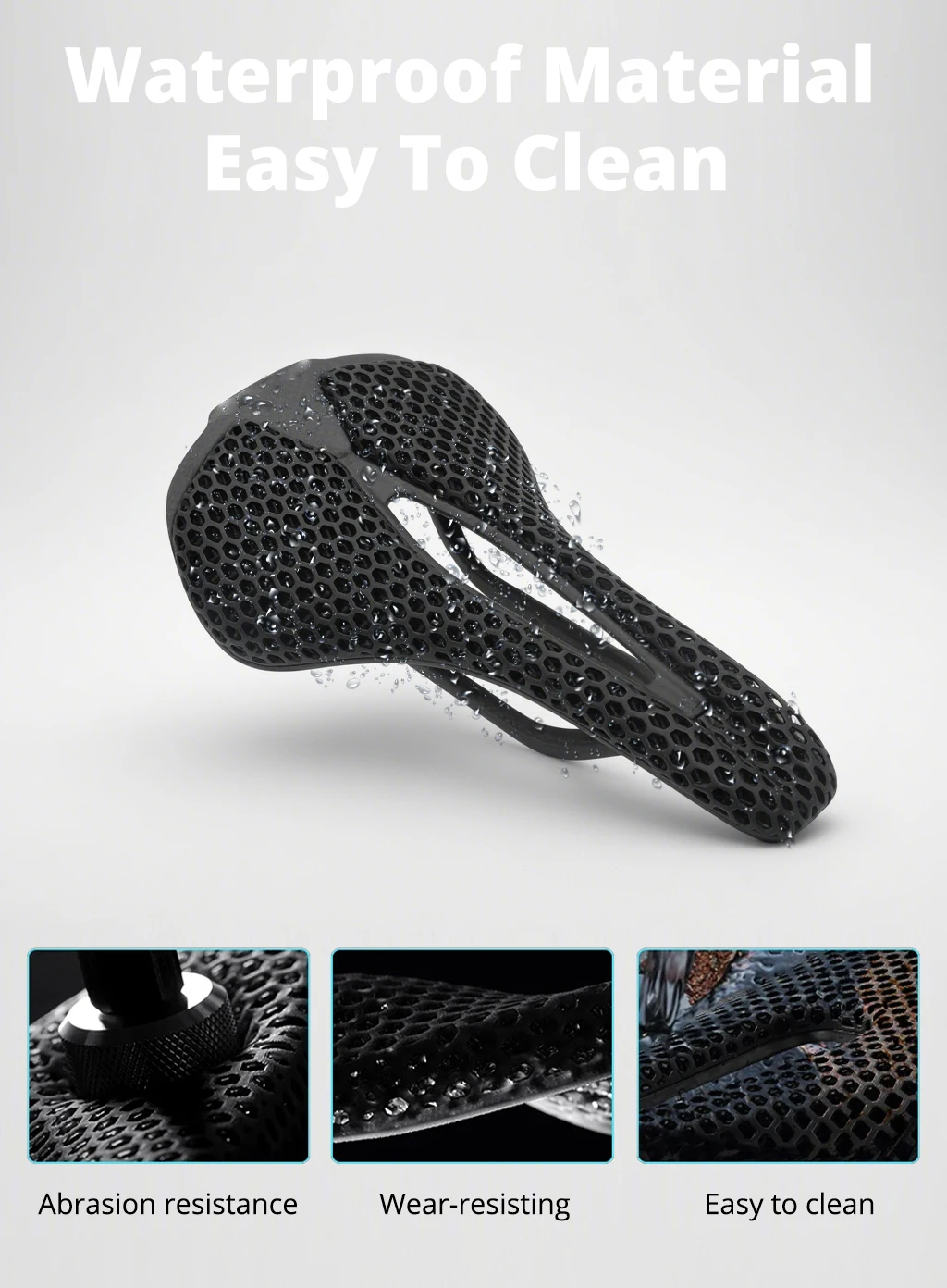 SYNCROS Bicycle Saddle Waterproof Material TPU 3D Printing Comfortable Breathable MTB Road Bike Cycling Seat Carbon Saddle