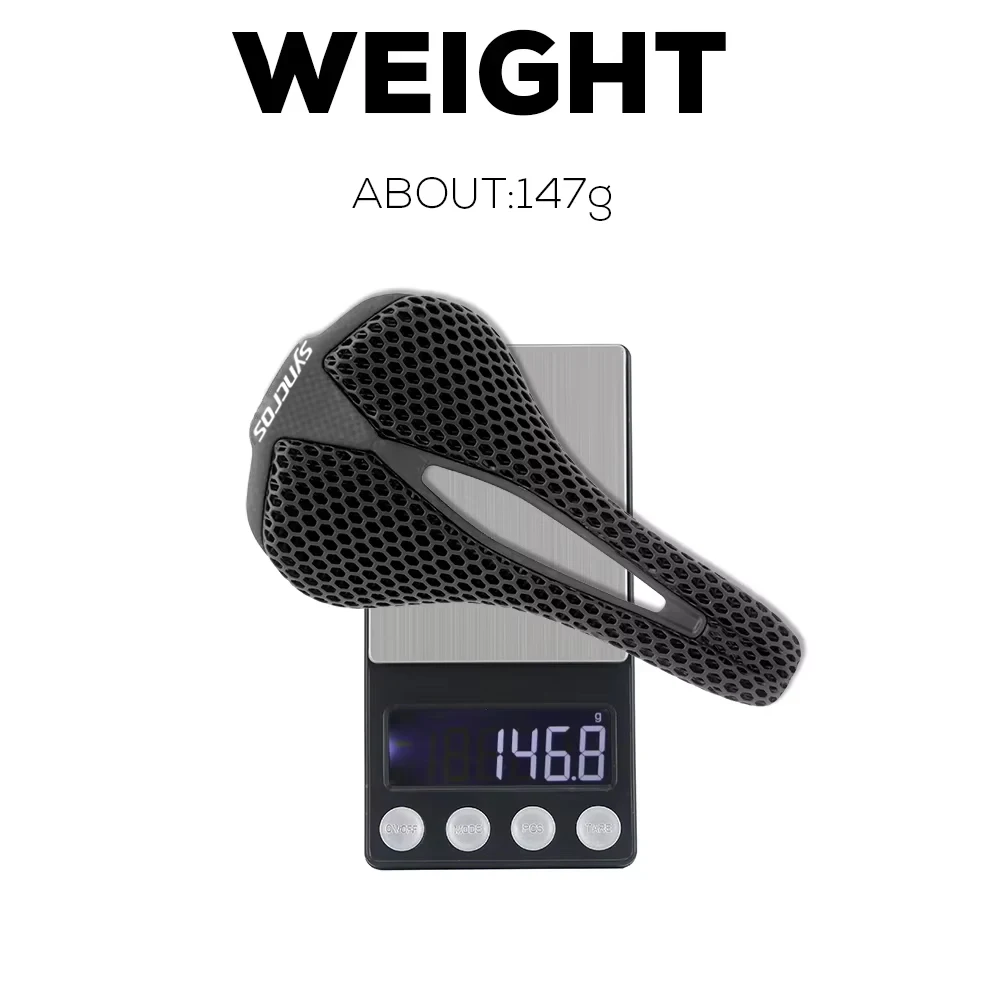 SYNCROS Bicycle Saddle Waterproof Material TPU 3D Printing Comfortable Breathable MTB Road Bike Cycling Seat Carbon Saddle