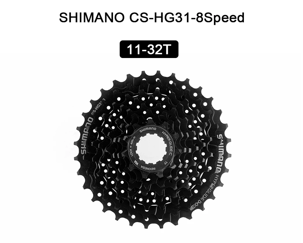 Shimano 8-speed HG cassette CS-HG31-8 32T/34T HG20 mountain bike flywheel 8V K7 suitable for Shimano M310 8S black flywheel