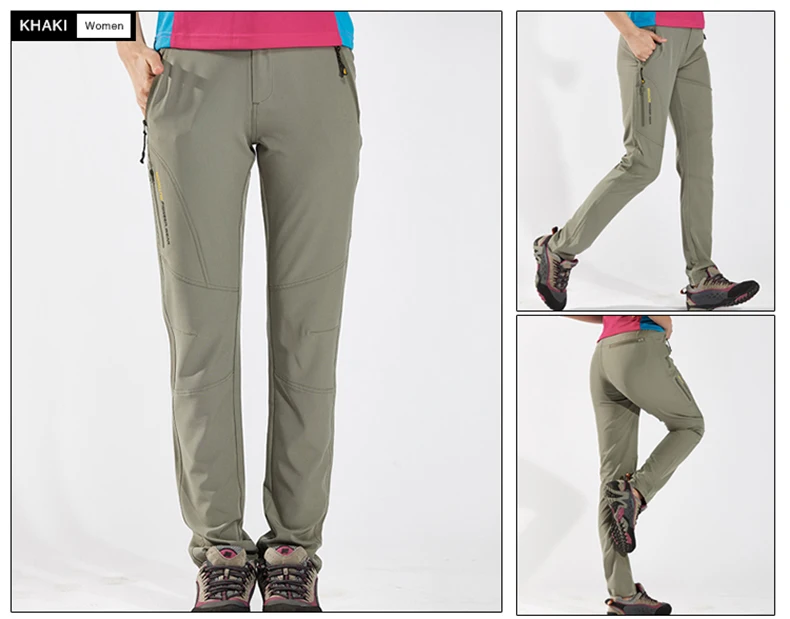 LNGXO Waterproof Hiking Pants Women Trekking Camping Climbing Running Outdoor Pants Quick Dry Stretch Breathable Thin Trousers