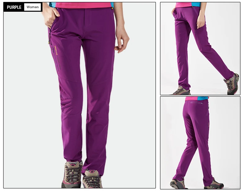 LNGXO Waterproof Hiking Pants Women Trekking Camping Climbing Running Outdoor Pants Quick Dry Stretch Breathable Thin Trousers