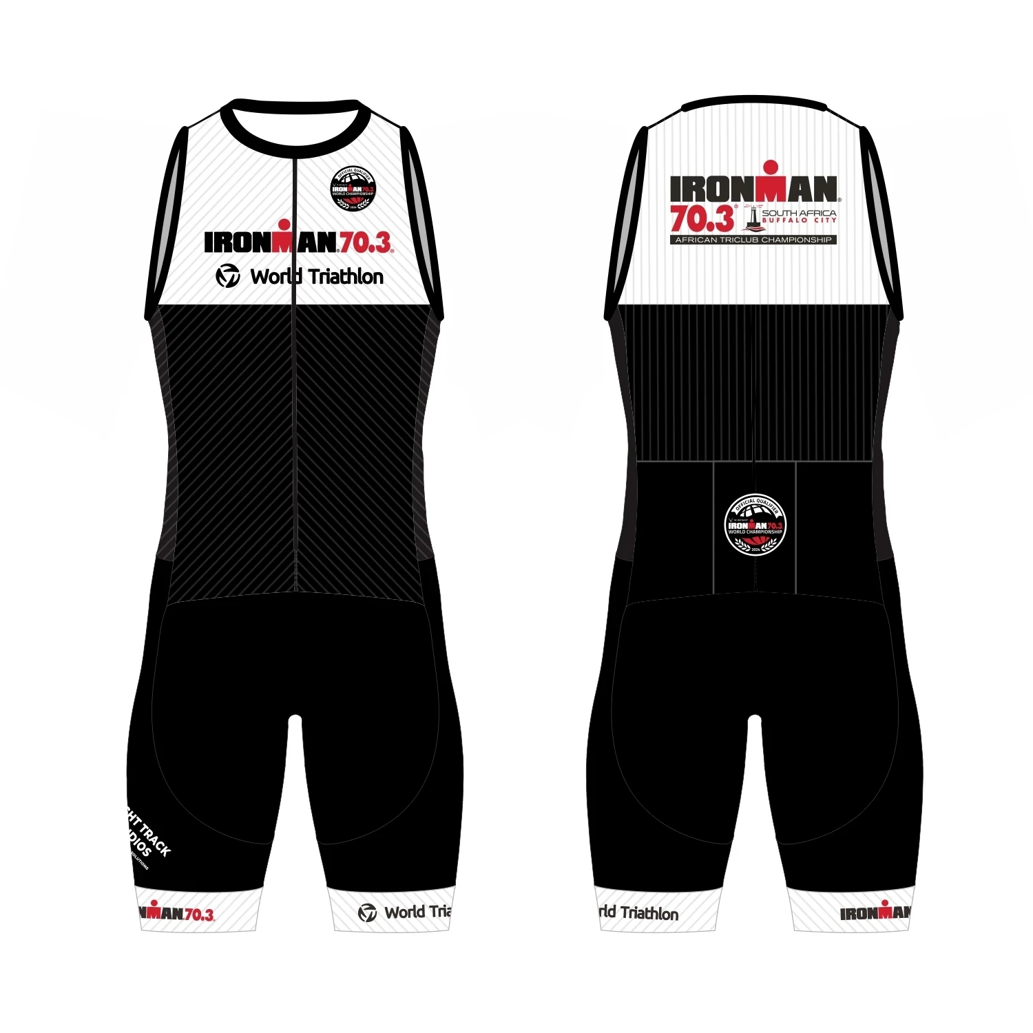 Men's Summer Triathlon Race Suit Sleeveless Tri Suit One-Piece Sportswear Swimming/Running/Cycling Skinsuit Performance Jumpsuit